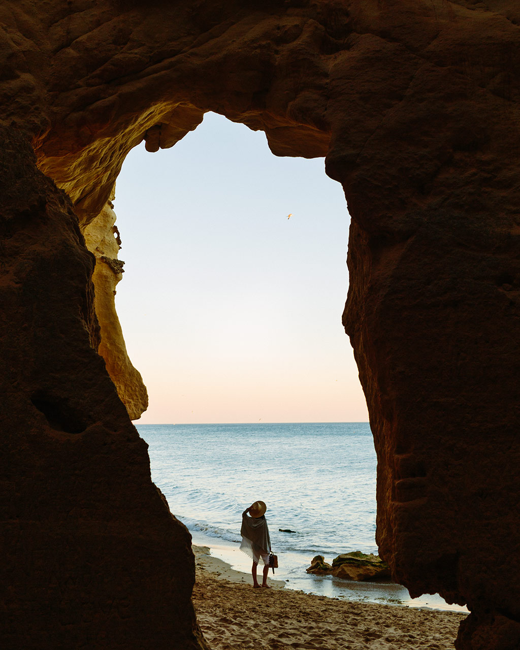 Portugal's Algarve beach cliff